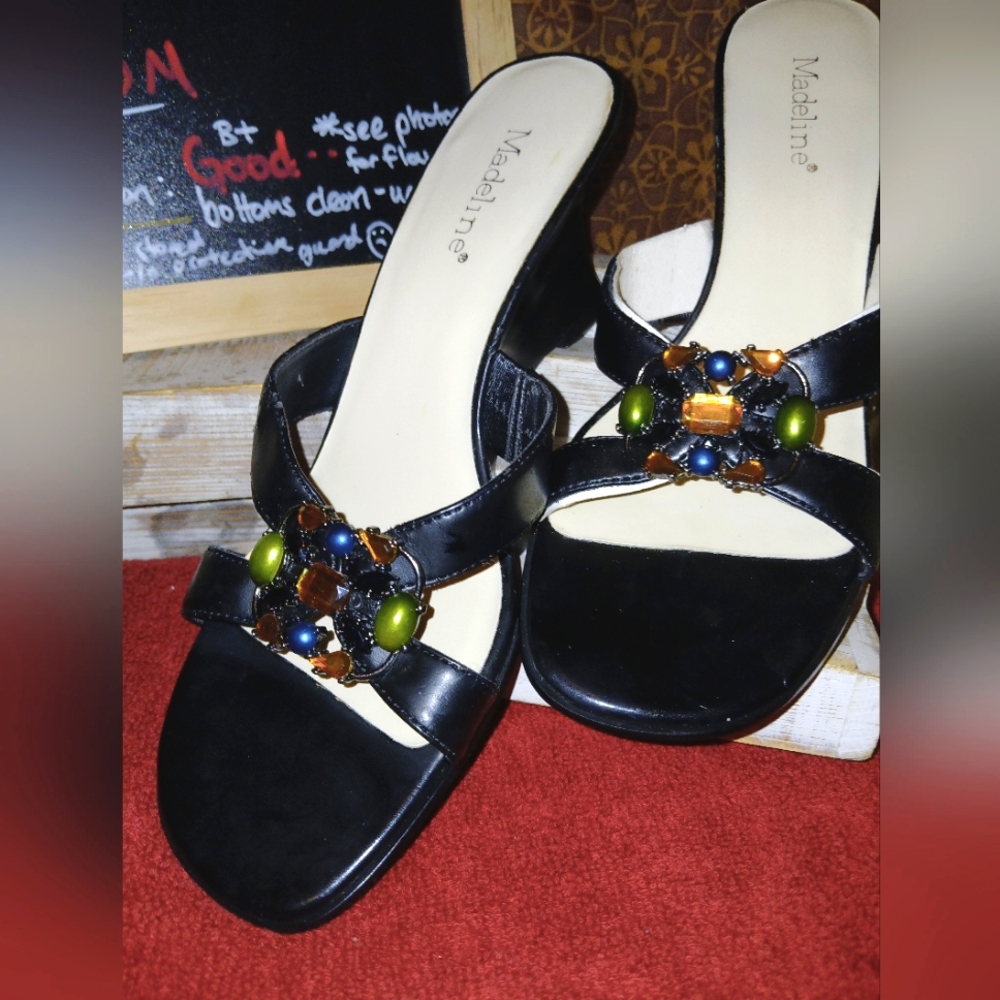 Vintage Madeline Jeweled Heels (Size 8M- Style- "Tressa")